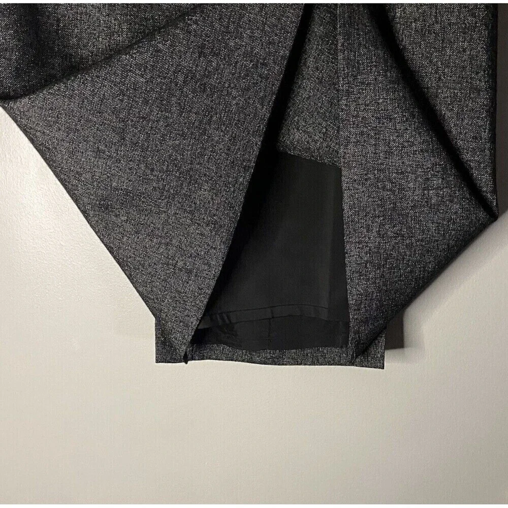 ANN TAYLOR Women Wool Blend Size‎ 10 Pencil Skirt Button Back Black Gray Lined